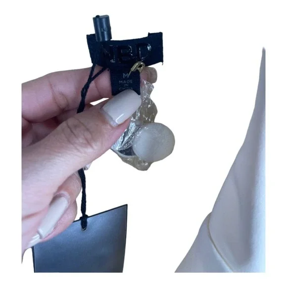 NWT NBD Brave Wrap Blazer Dress Lace Up Side White Size Medium